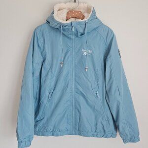 Reebok Sherpa Lined Hooded Jacket Light Blue L